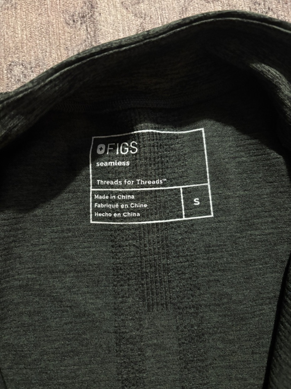 Dark Green FIGS on shift Full-Zip Jacket - Picture 3 of 7